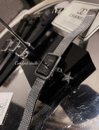 Midnight Sparkle Watch with Crystal Bezel & Star Charm
