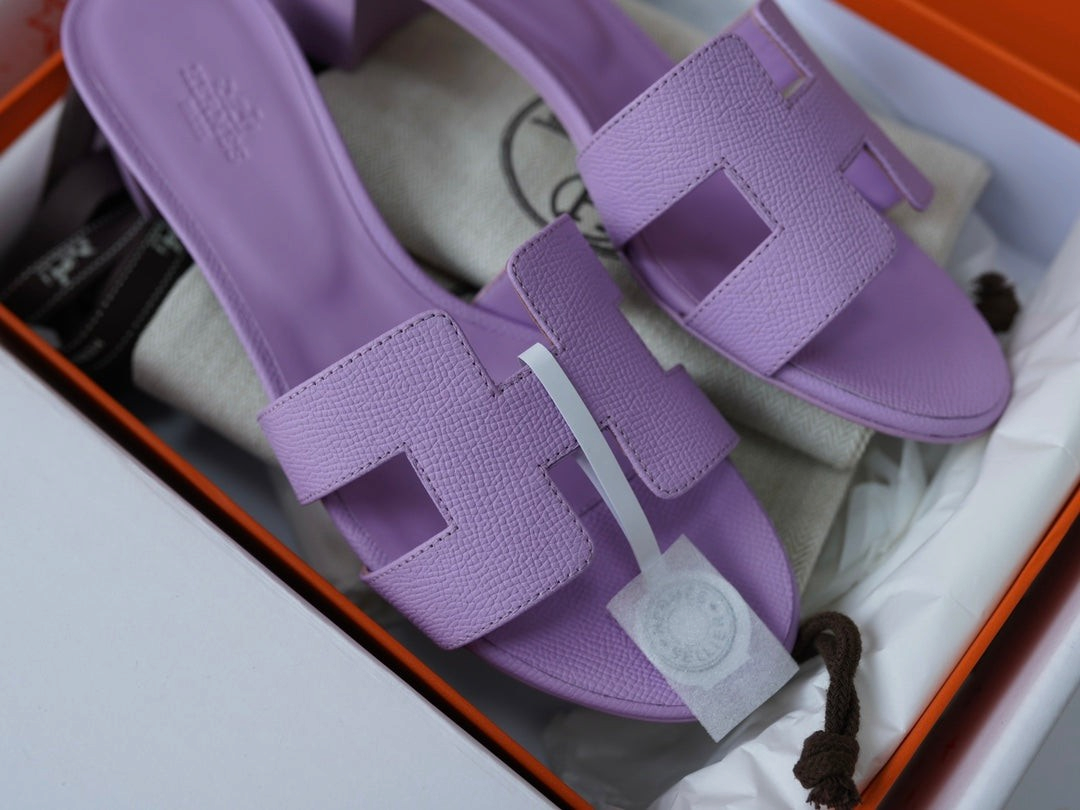 Oasis Epsom Calfskin Heeled Sandals - Lavender - View 1