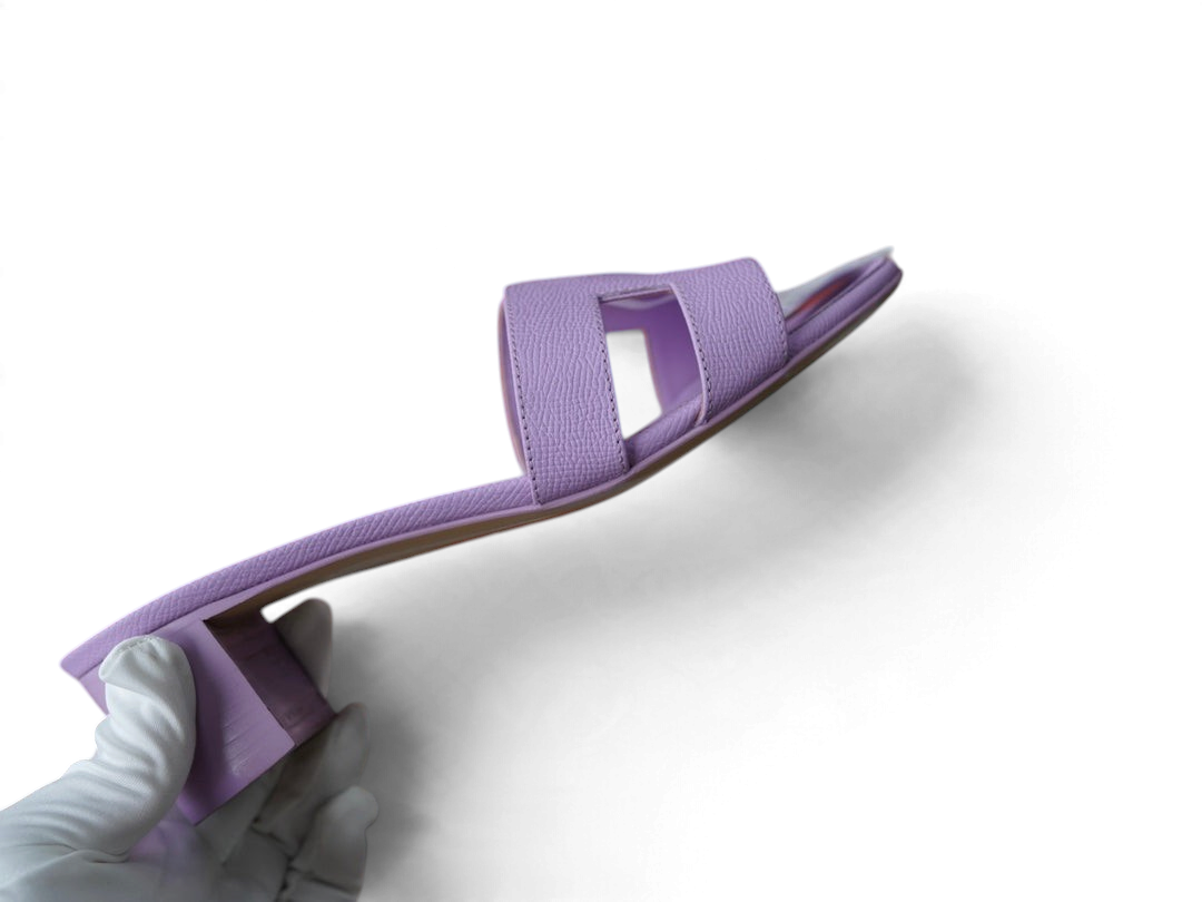 Oasis Epsom Calfskin Heeled Sandals - Lavender - View 9