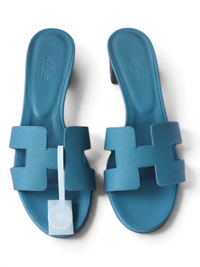 Oasis Epsom Calfskin Heeled Sandals