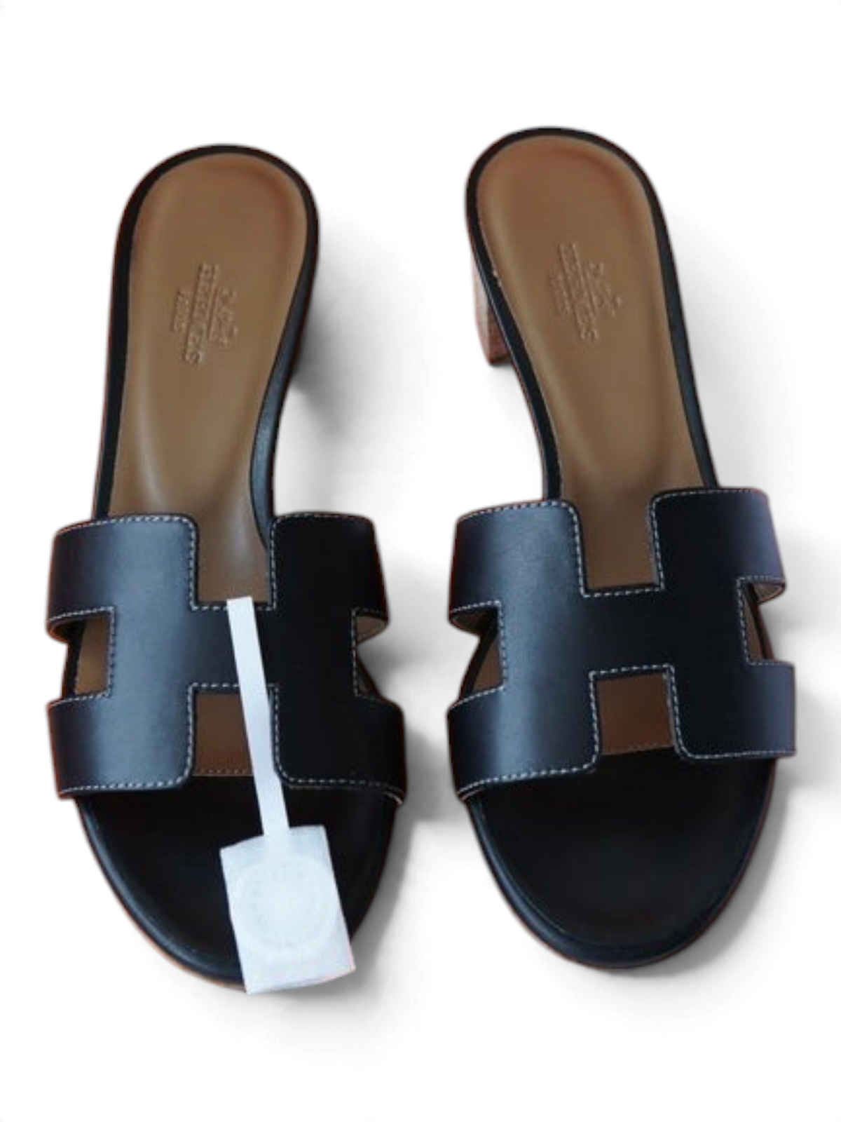 Oasis Box Calfskin Heeled Sandals - Black - View 1