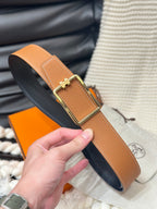 Tube H Reversible Leather Belt