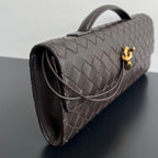 Intrecciato Woven Long Clutch Bag - View 3