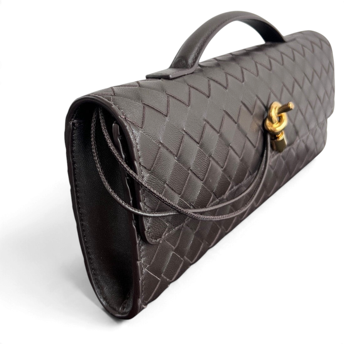 Intrecciato Woven Long Clutch Bag - View 3