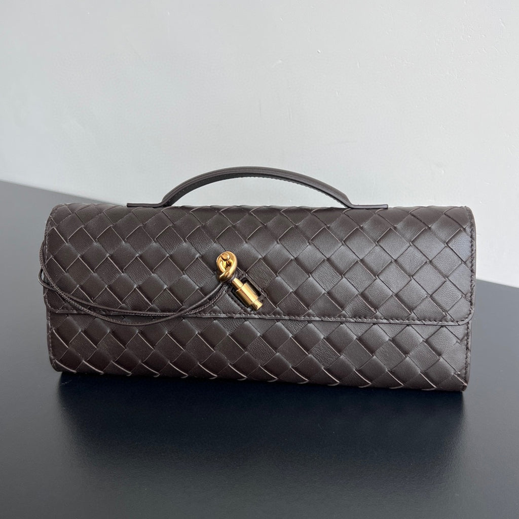 Intrecciato Woven Long Clutch Bag - View 1