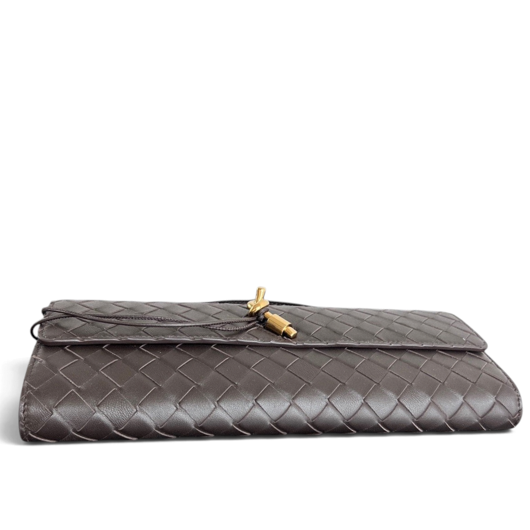Intrecciato Woven Long Clutch Bag - View 4