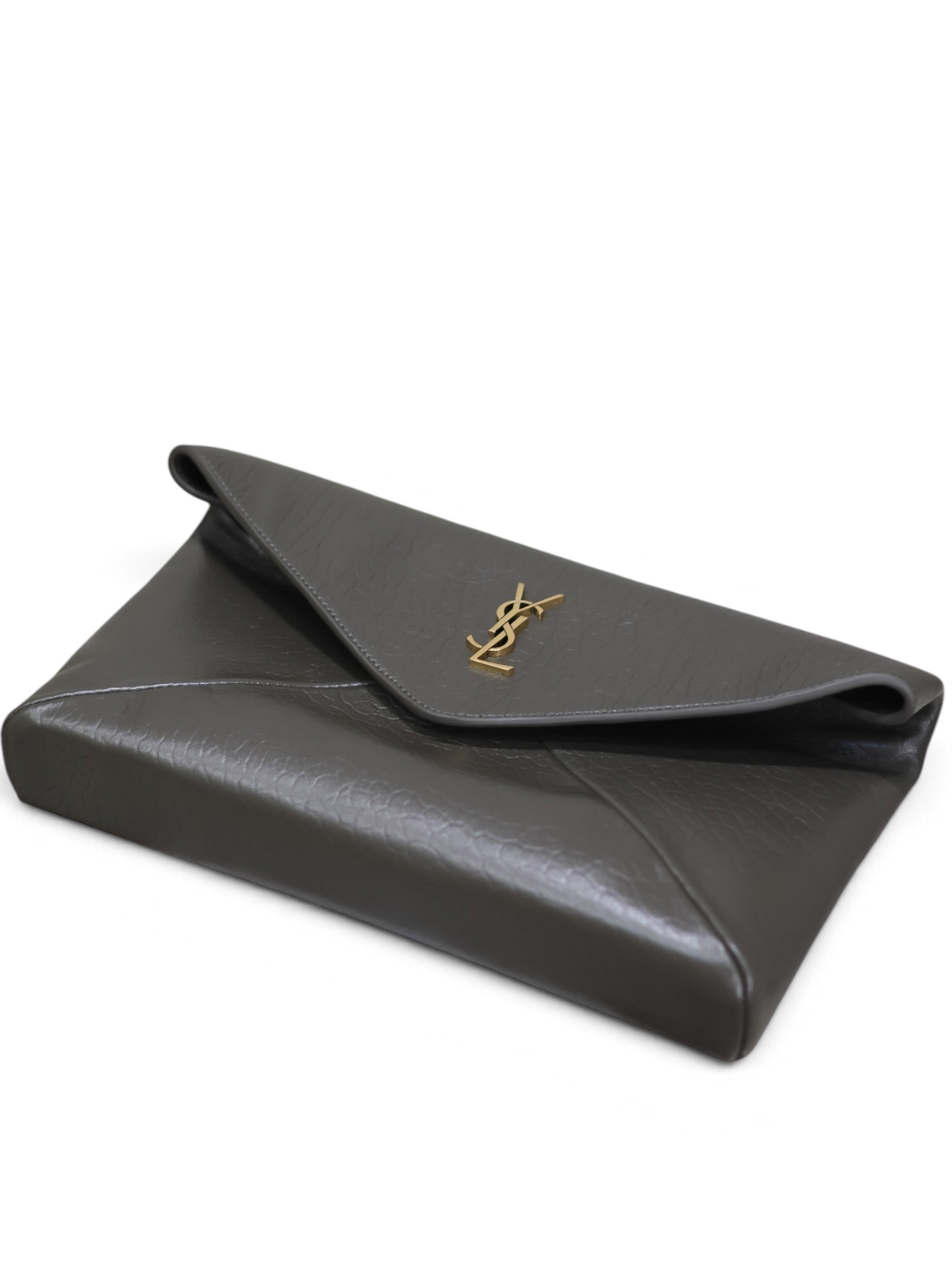 Leather Envelope Clutch 29.5cm - Green - View 5