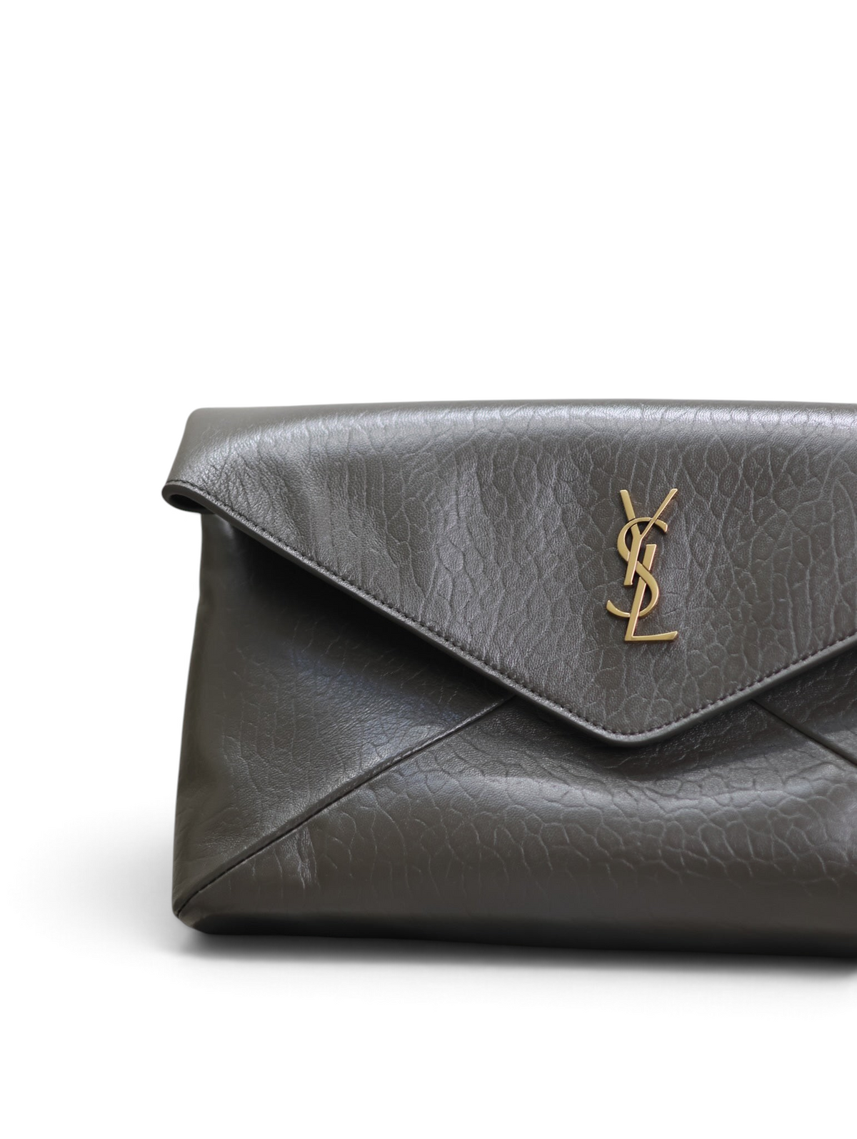 Leather Envelope Clutch 29.5cm - Green - View 3