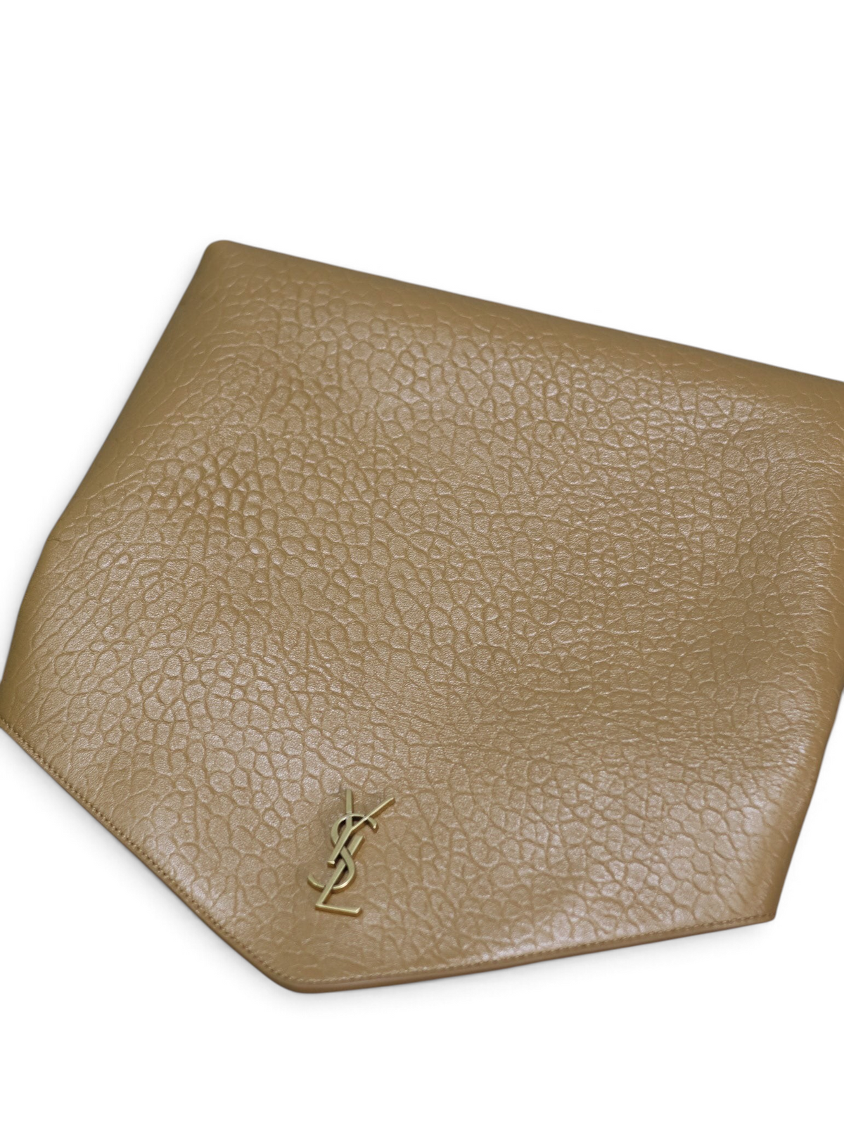 Leather Envelope Clutch 29.5cm - Mustard - View 7