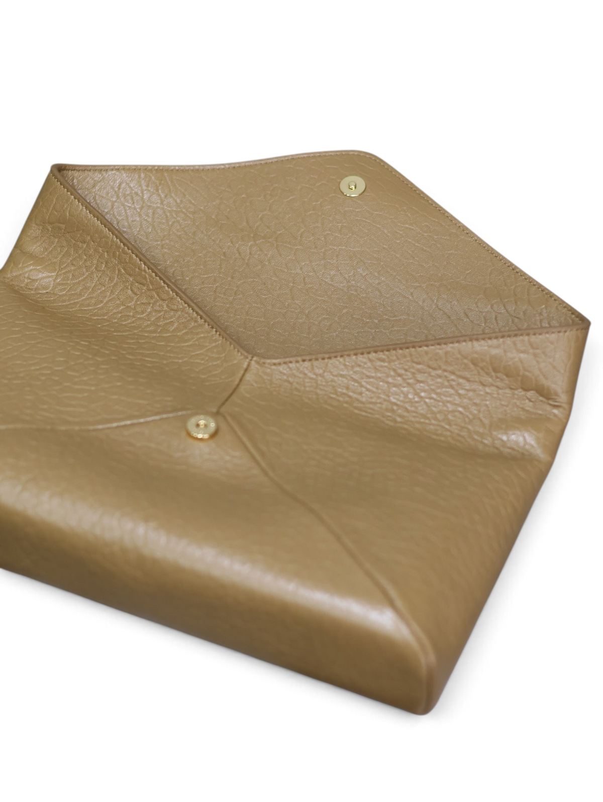Leather Envelope Clutch 29.5cm - Mustard - View 5