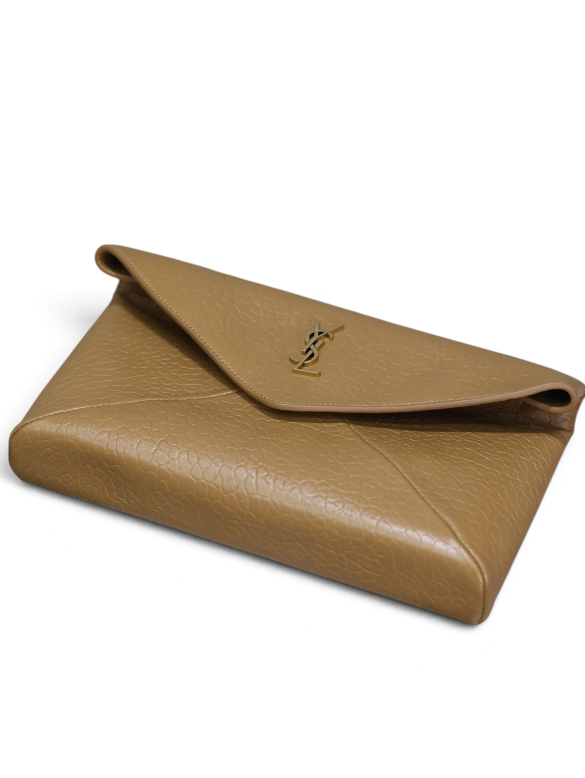 Leather Envelope Clutch 29.5cm - Mustard - View 4