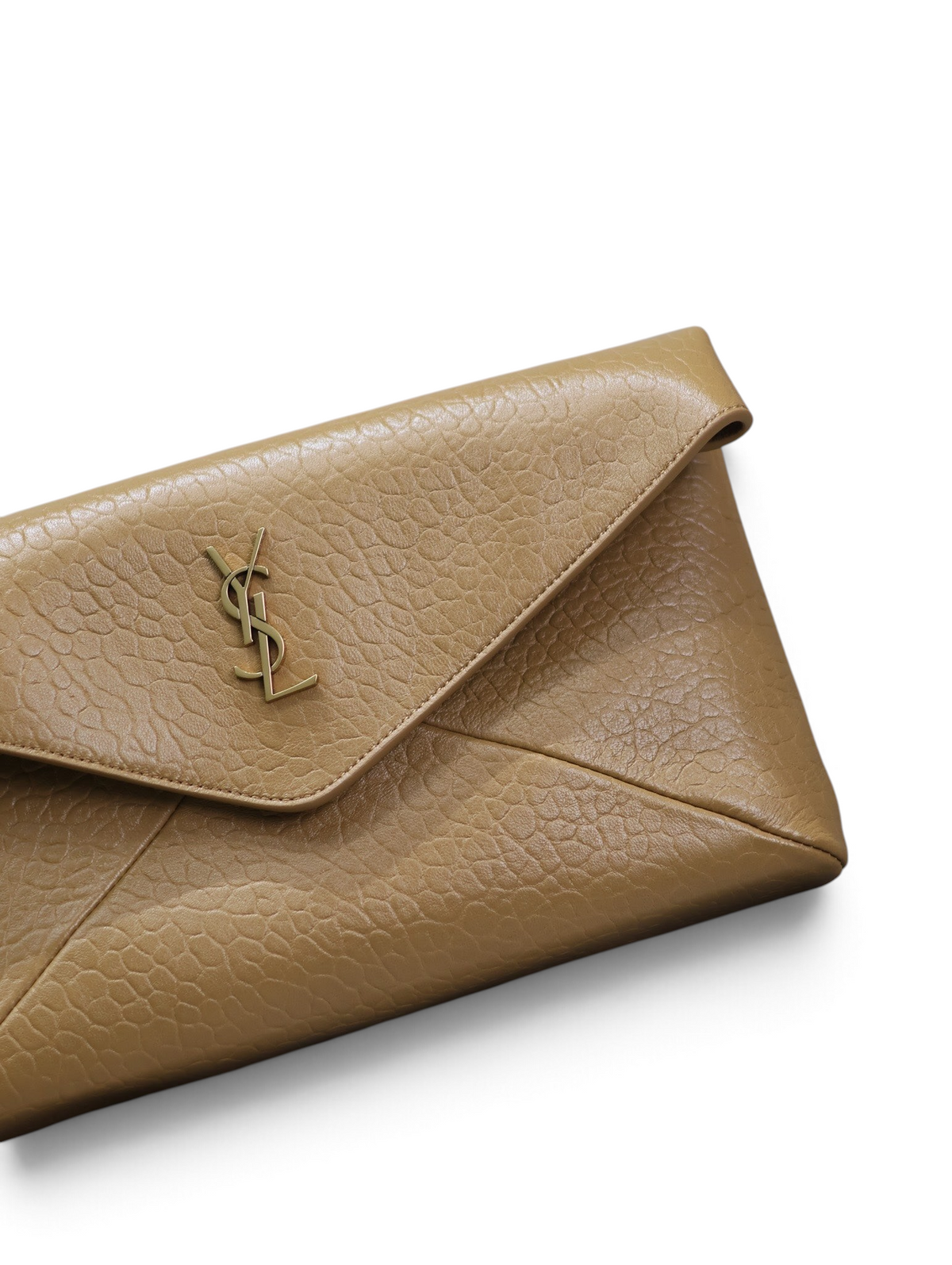 Leather Envelope Clutch 29.5cm - Mustard - View 2