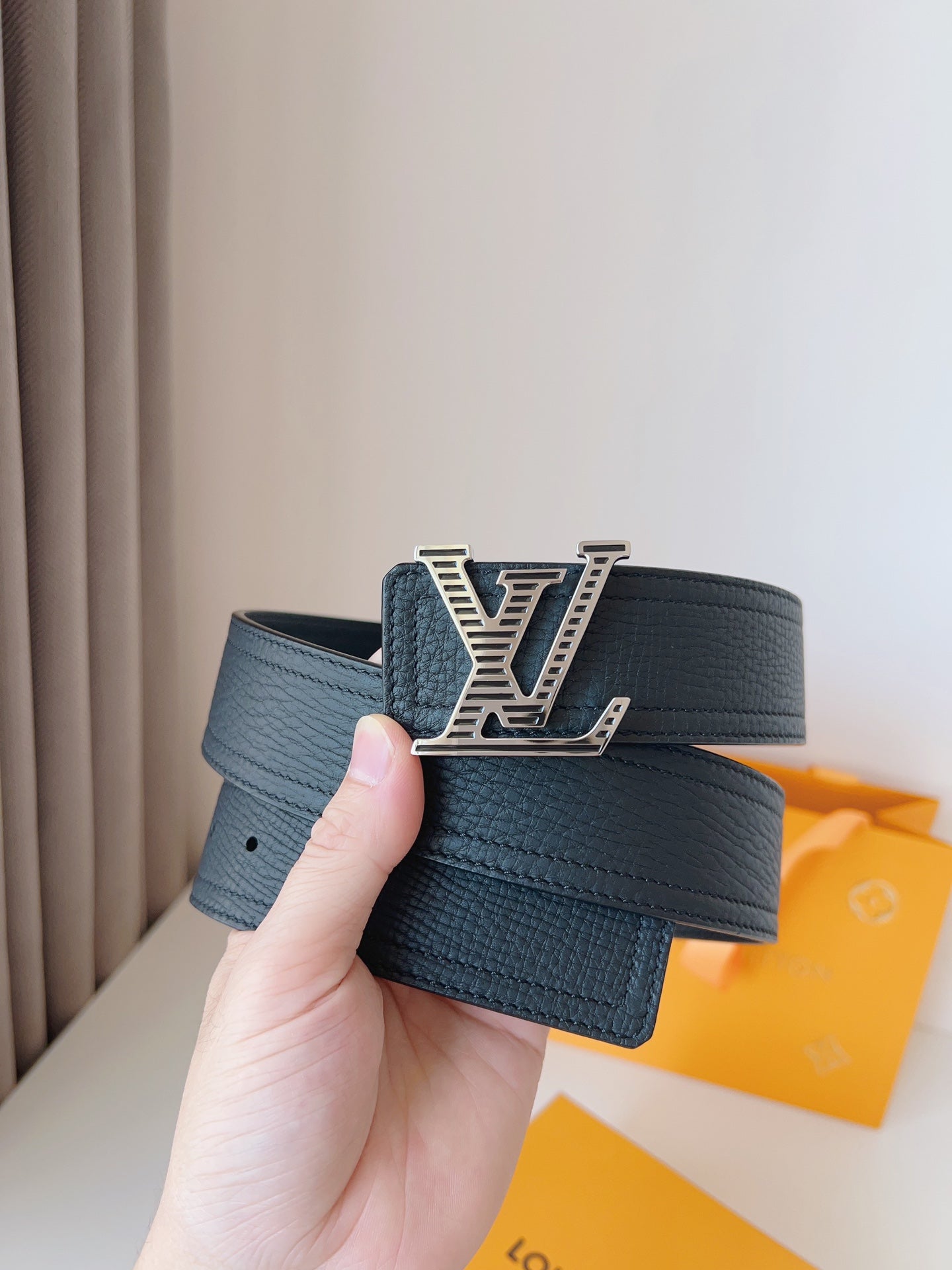 Pebbled Leather Belt