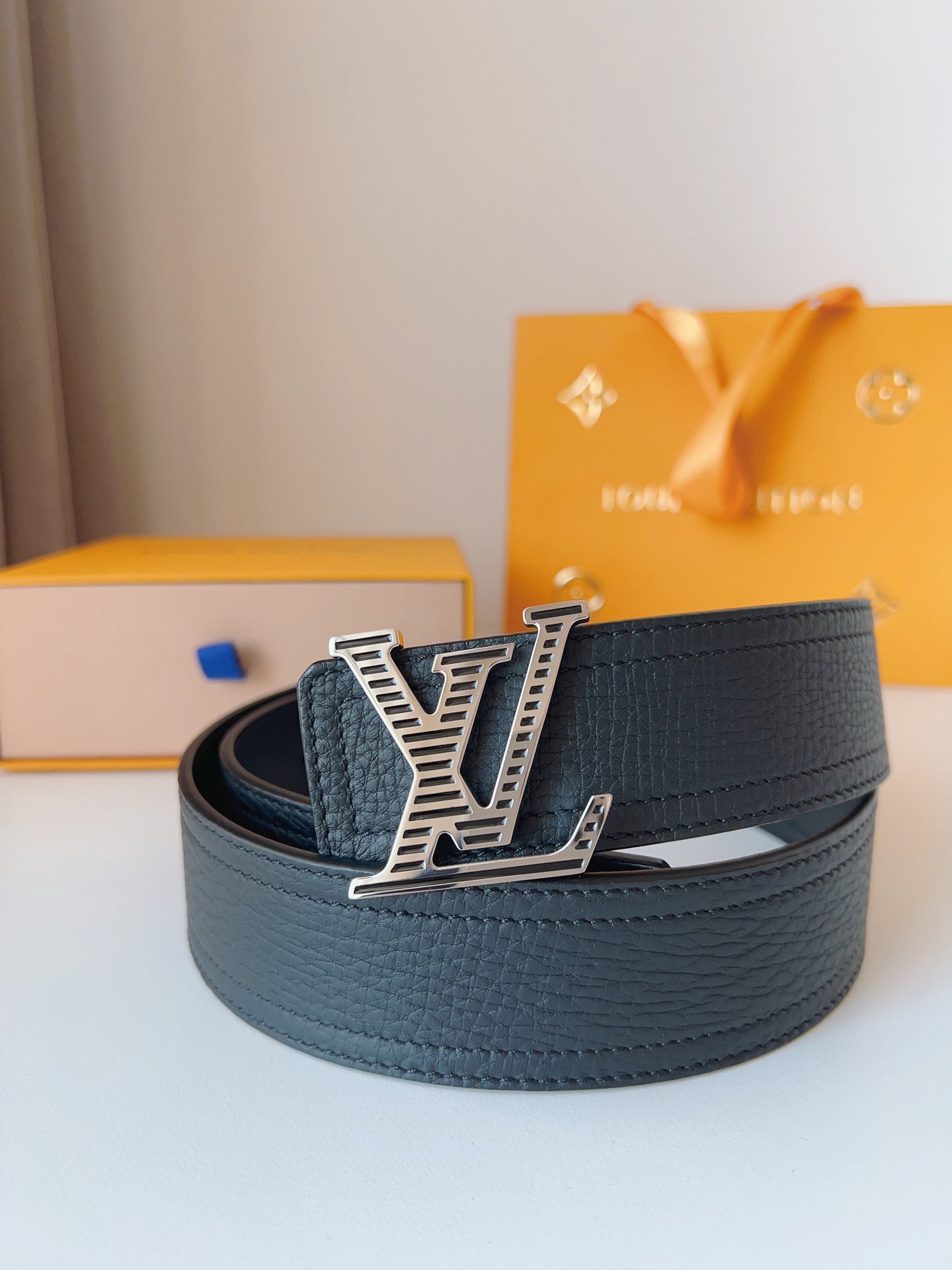 Pebbled Leather Belt
