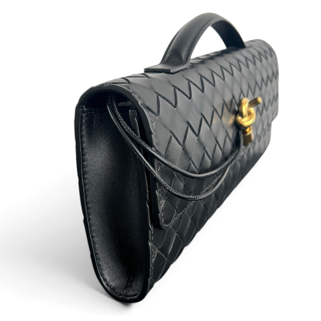 Intrecciato Woven Long Clutch Bag - View 3