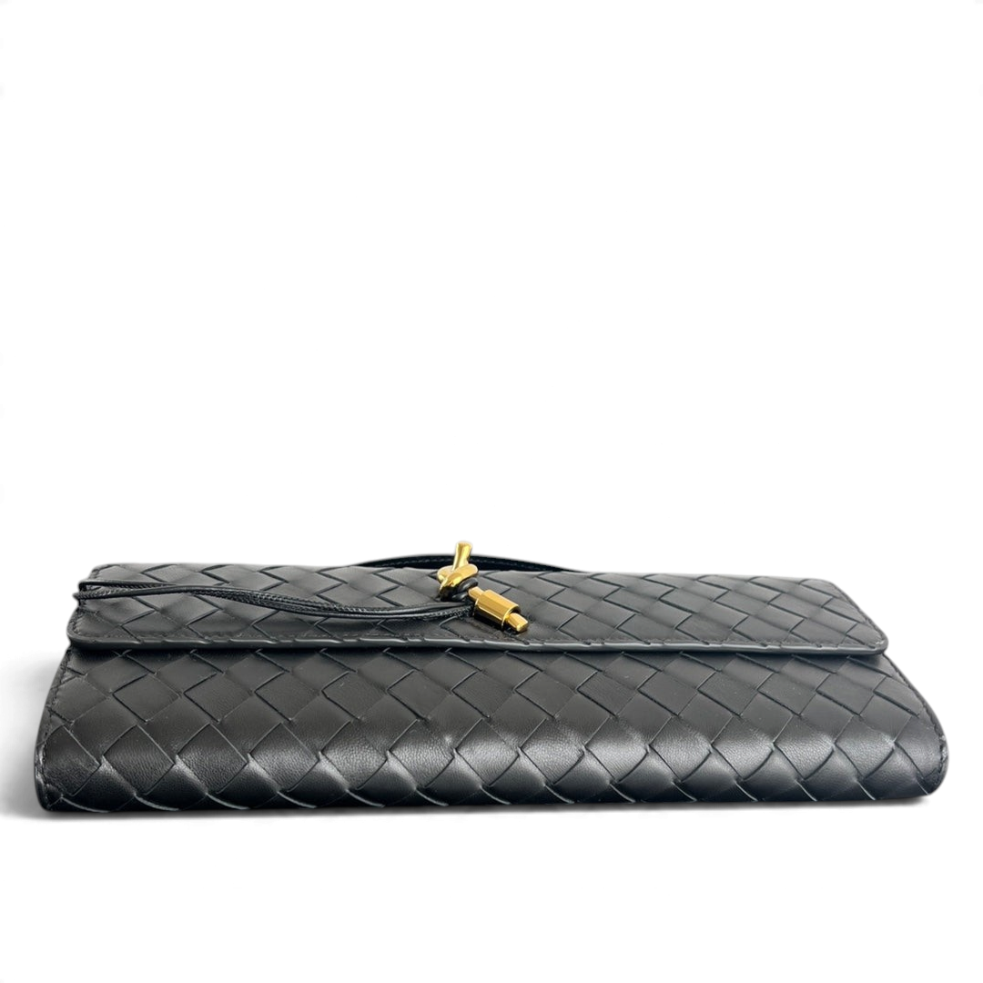 Intrecciato Woven Long Clutch Bag - View 4