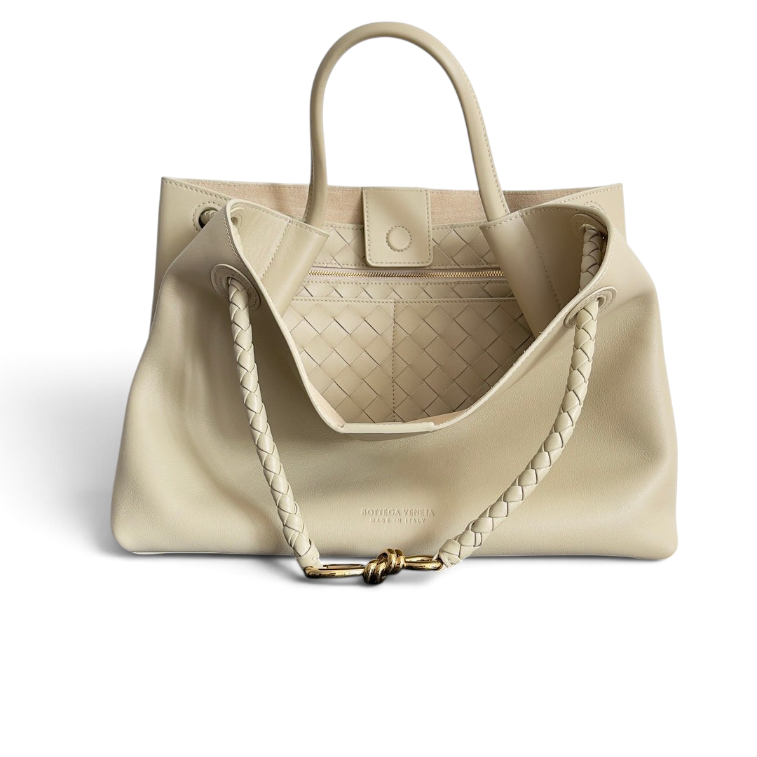 Smooth Leather Knot Tote Bag 32cm - View 9