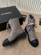 Two-Tone Combat Boots