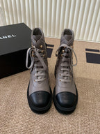 Two-Tone Combat Boots