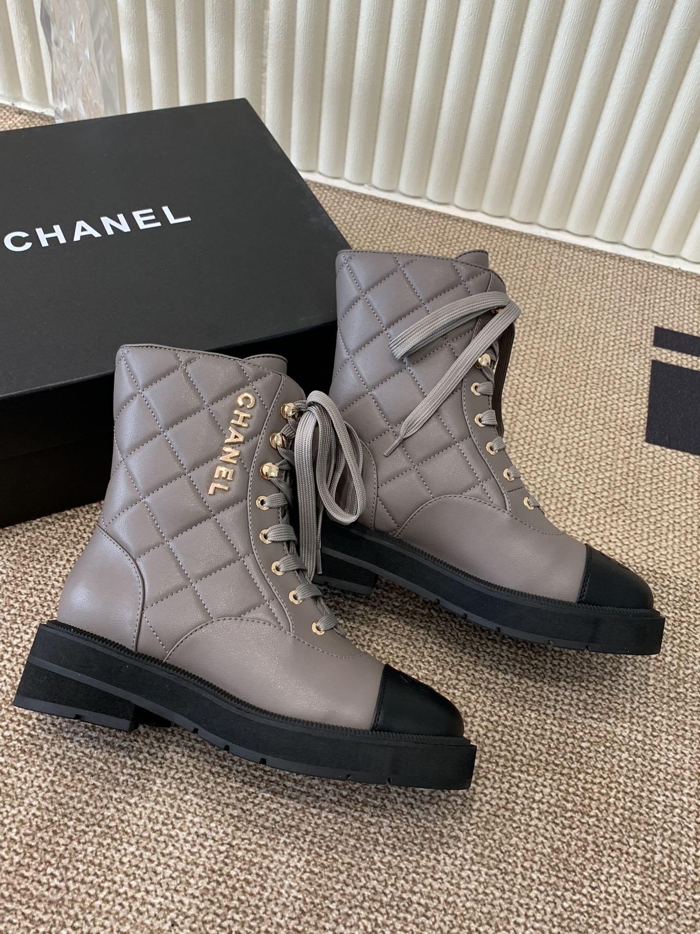 Two-Tone Combat Boots