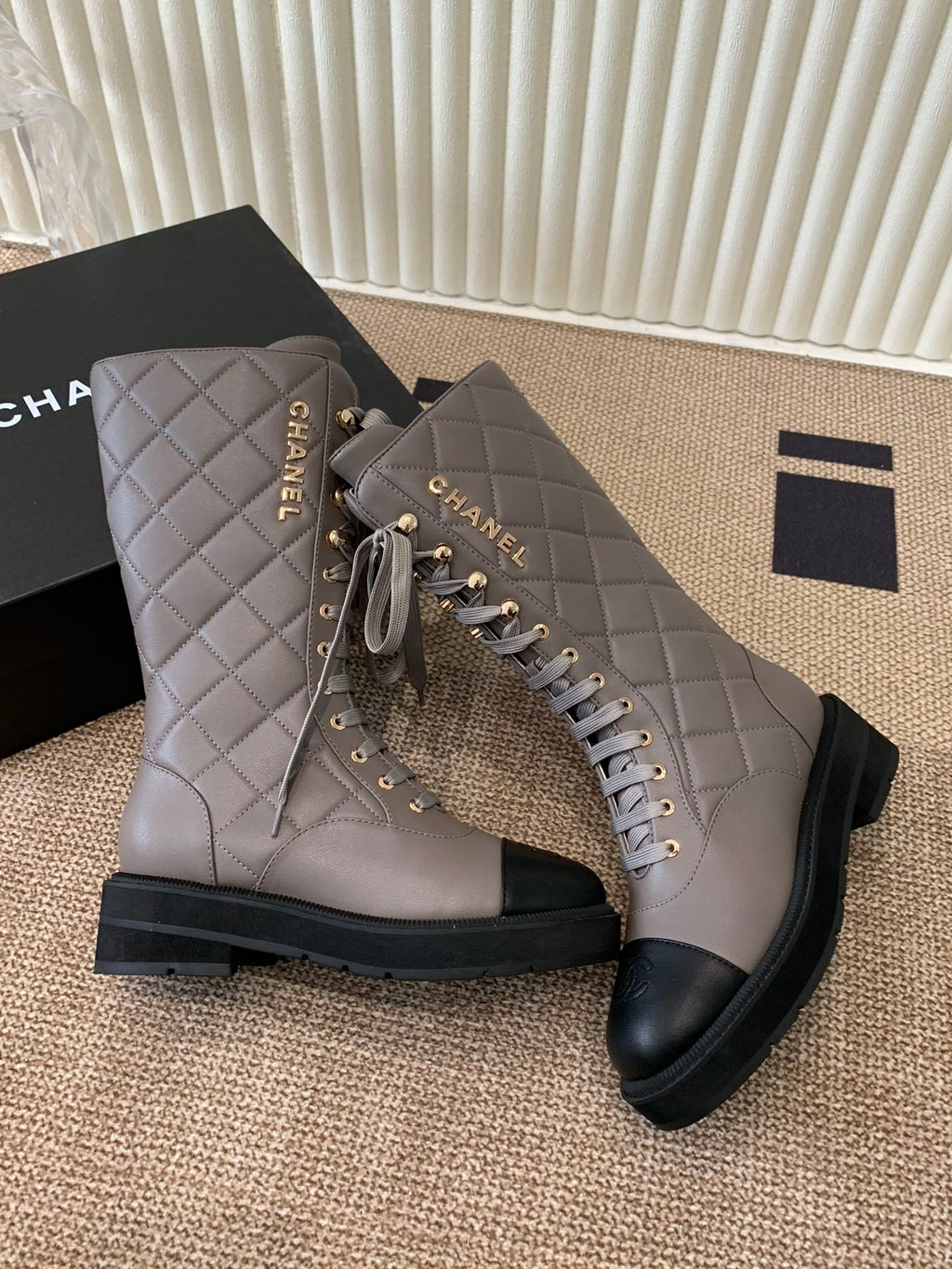 Two-Tone Combat Boots