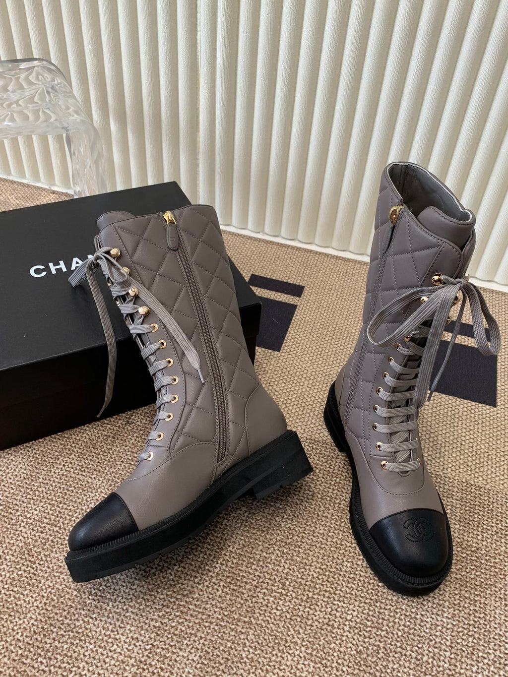 Two-Tone Combat Boots
