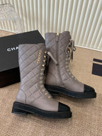 Two-Tone Combat Boots