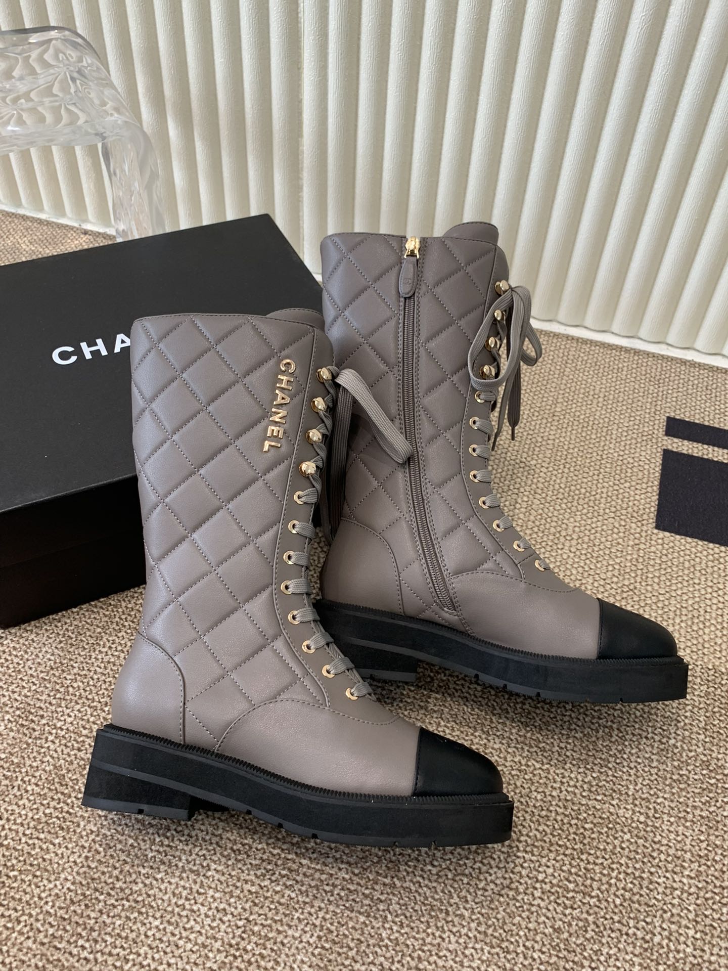 Two-Tone Combat Boots