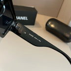 Oversized Square Acetate Sunglasses - Black - View 9
