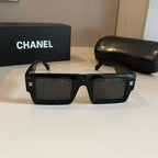 Oversized Square Acetate Sunglasses - Black - View 2
