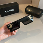 Oversized Square Acetate Sunglasses - Black - View 5