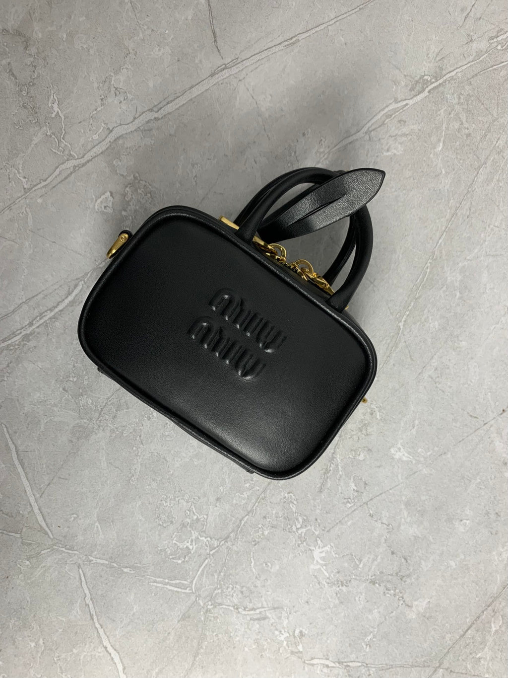 Miu Miu Mini Leather Briefcase Bag in Black - image 4