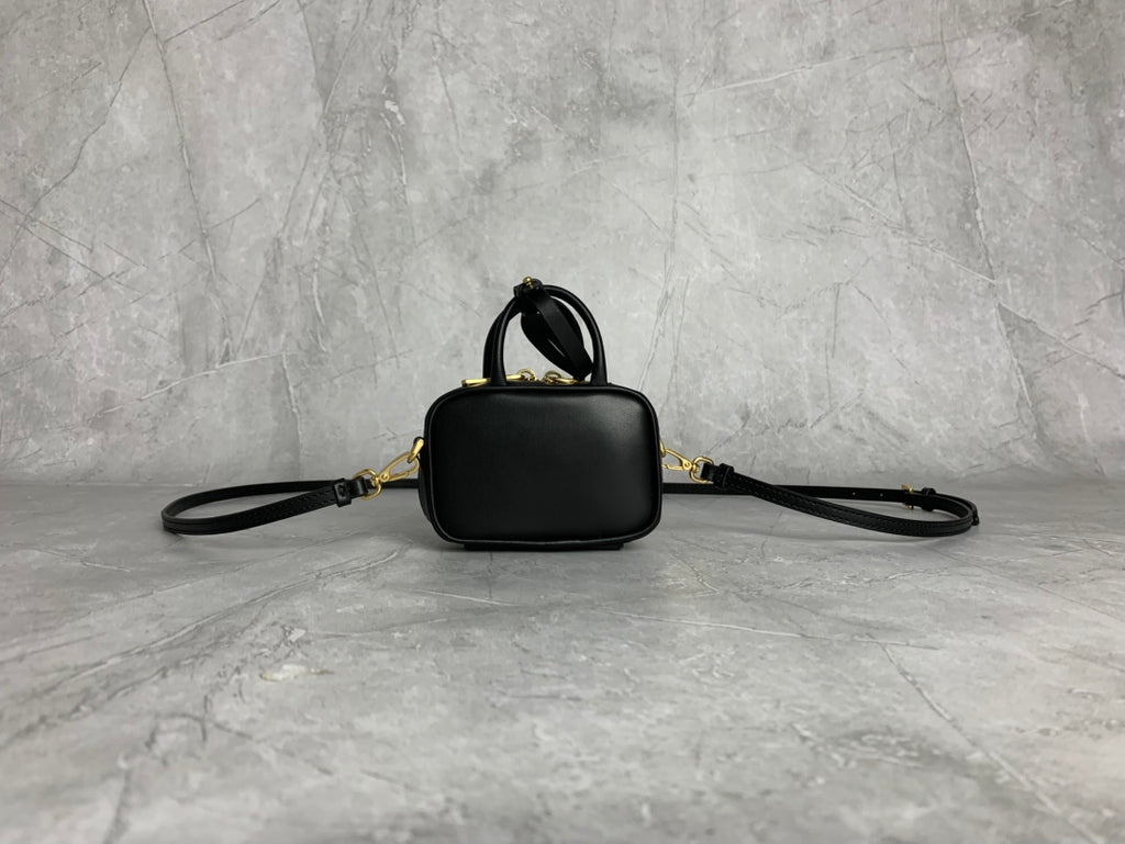 Miu Miu Mini Leather Briefcase Bag in Black - image 2