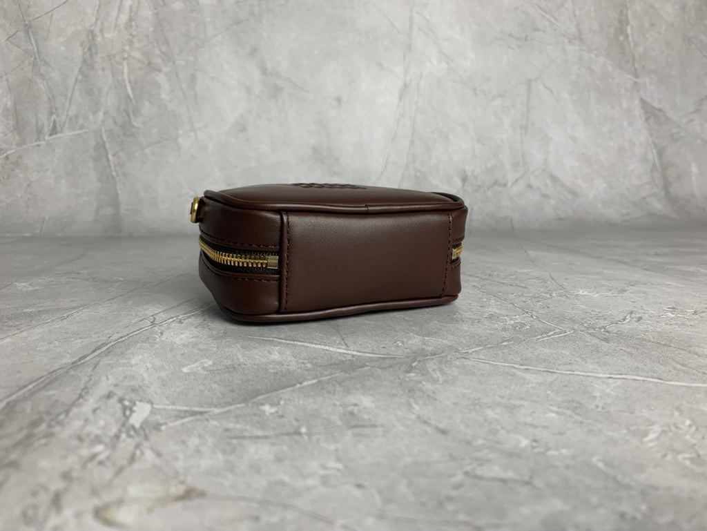 Miu Miu Mini Leather Briefcase Bag in Dark Brown - image 9