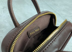 Miu Miu Mini Leather Briefcase Bag in Dark Brown - image 8