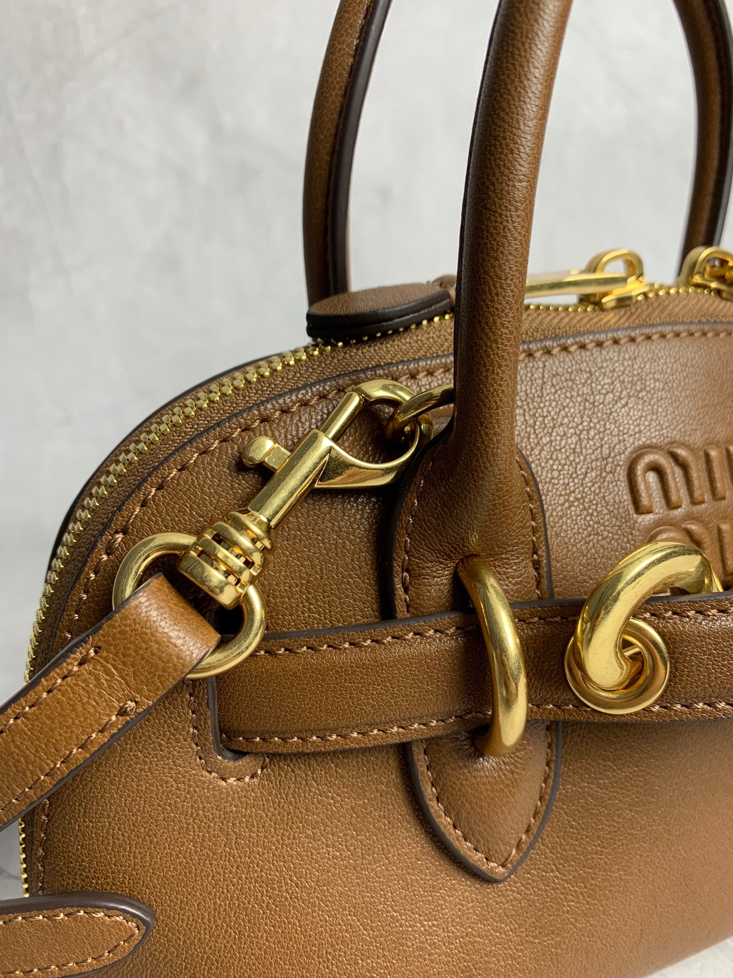 Aventure Nappa Leather Mini Top Handle Bag - View 7
