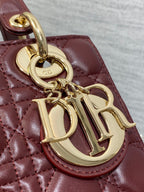 Lady Quilted Leather Top Handle Bag