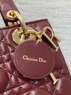 Lady Quilted Leather Top Handle Bag