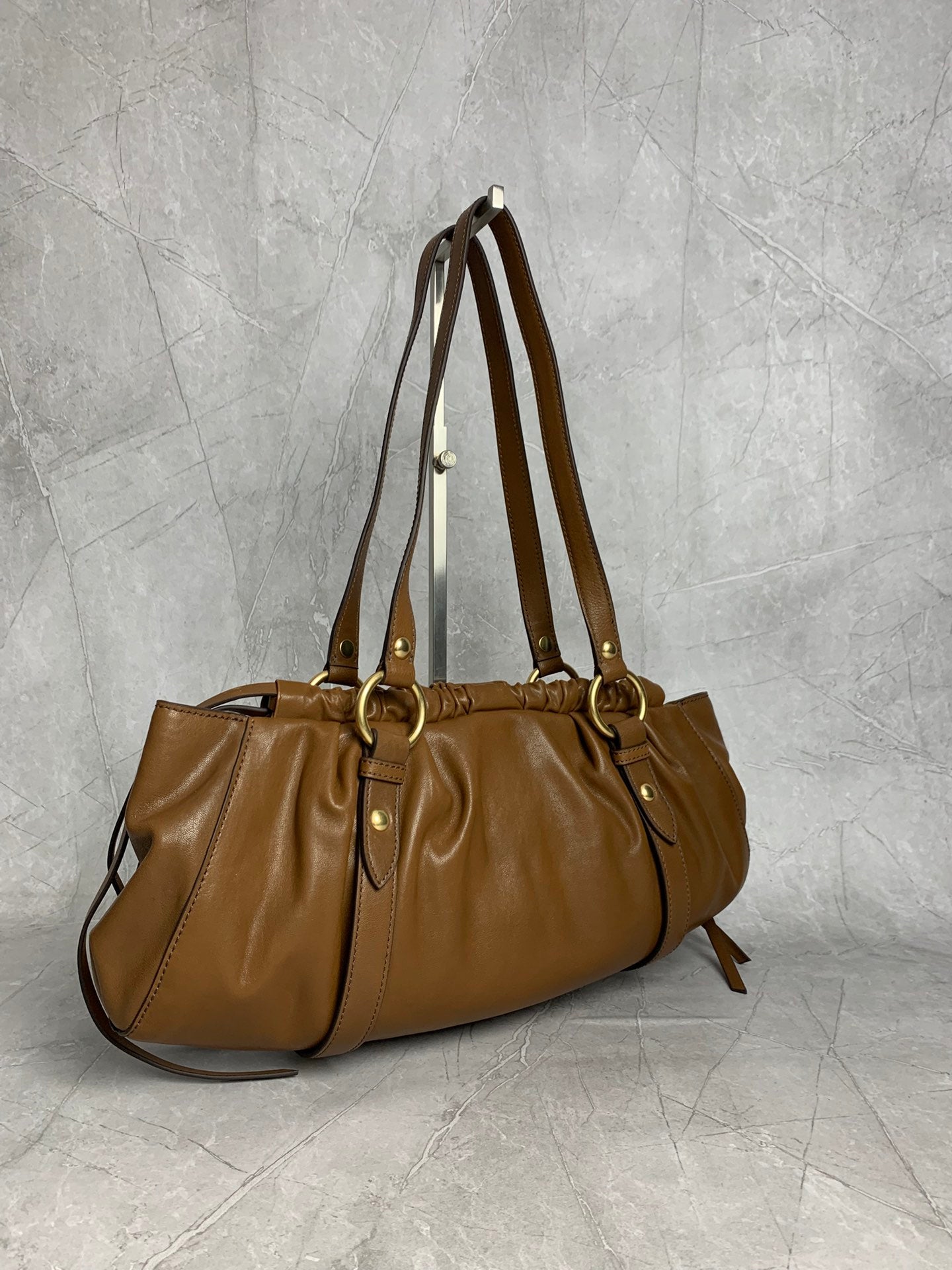 Pleated Hobo Bag - View 4