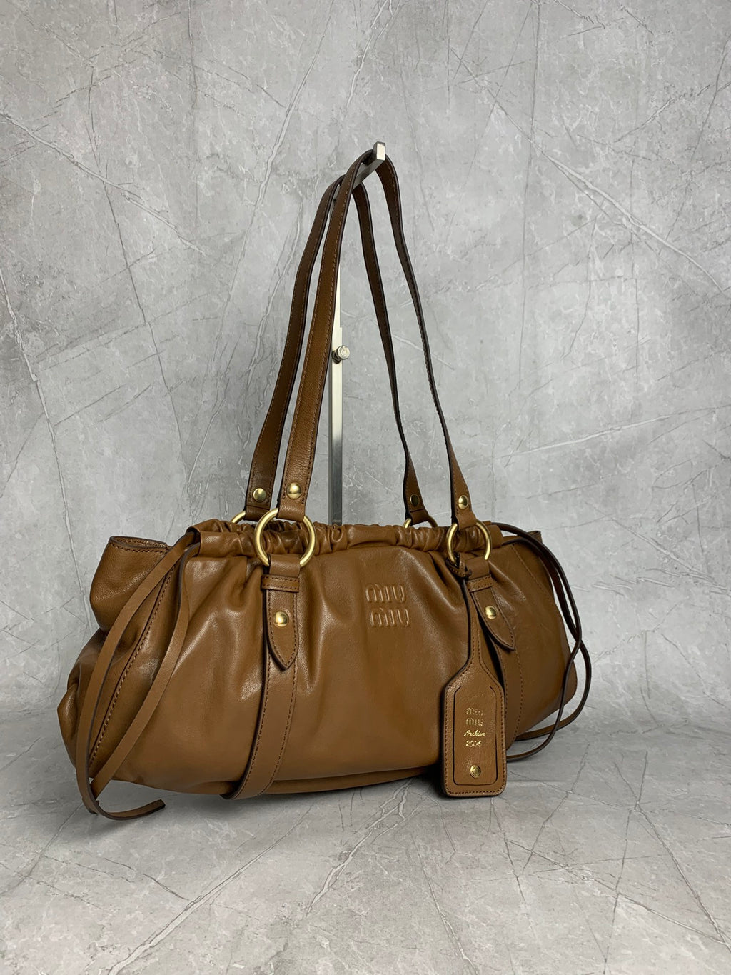 Pleated Hobo Bag - View 3