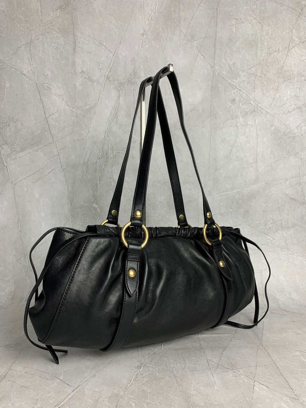 Pleated Hobo Bag - View 4