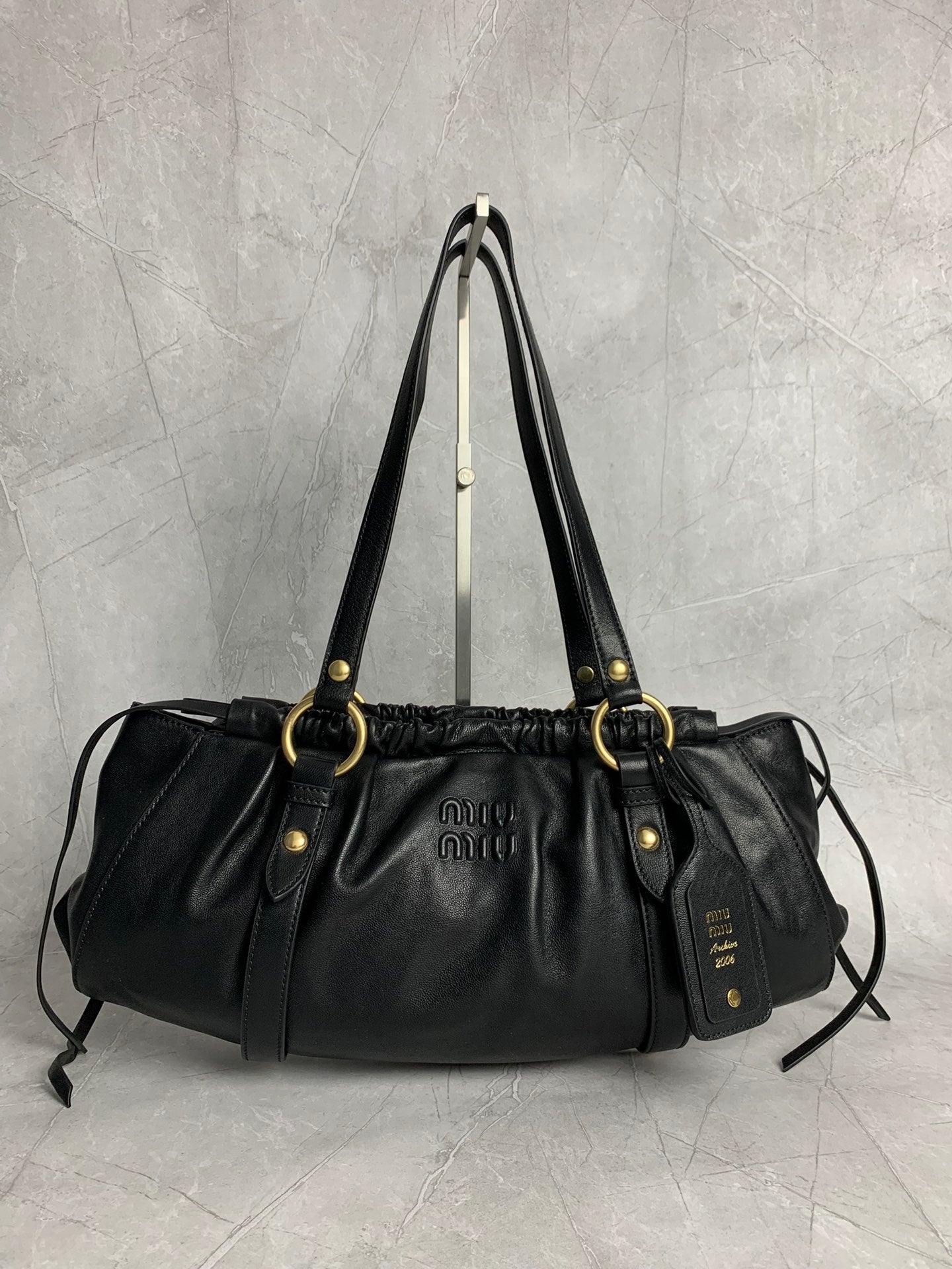 Pleated Hobo Bag - View 1