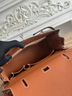 Brown Jypsiere 28cm – Togo Leather, Silver Hardware