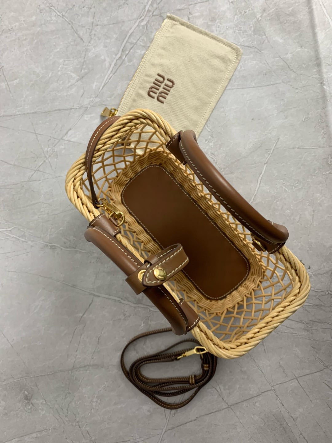 Woven Top Handle Bag - View 8