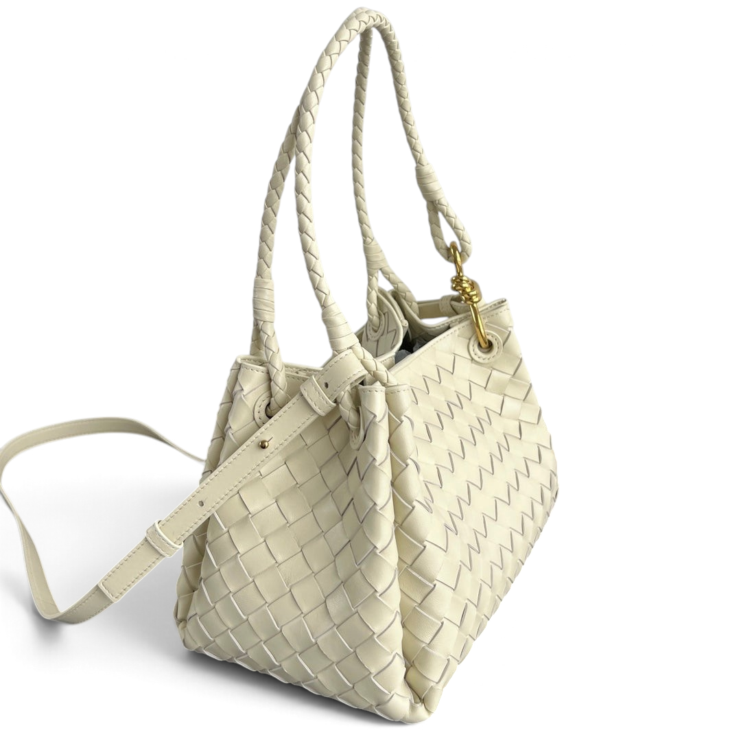 Intrecciato Woven Parachute Shoulder Bag - View 2