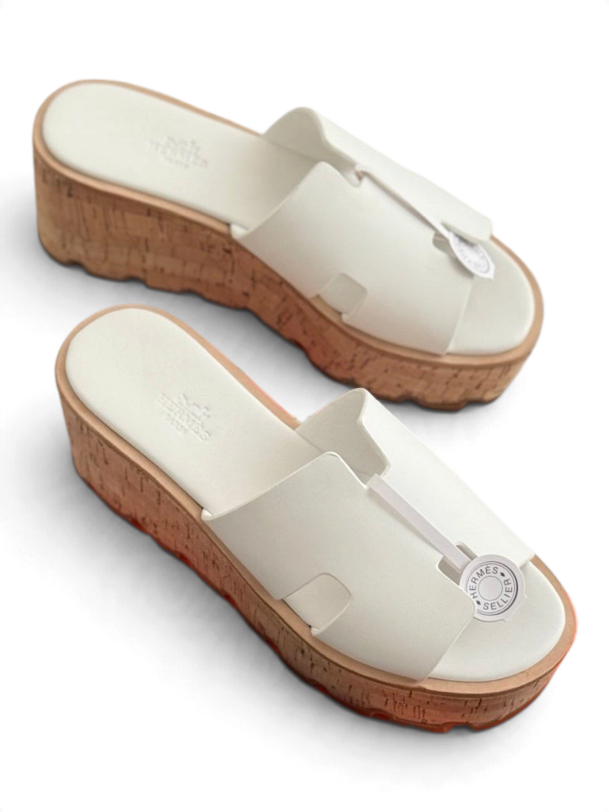 Eze Platform Sandals - White - View 1