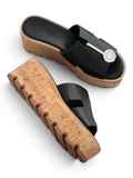 Eze Platform Sandals - Grey - View 1
