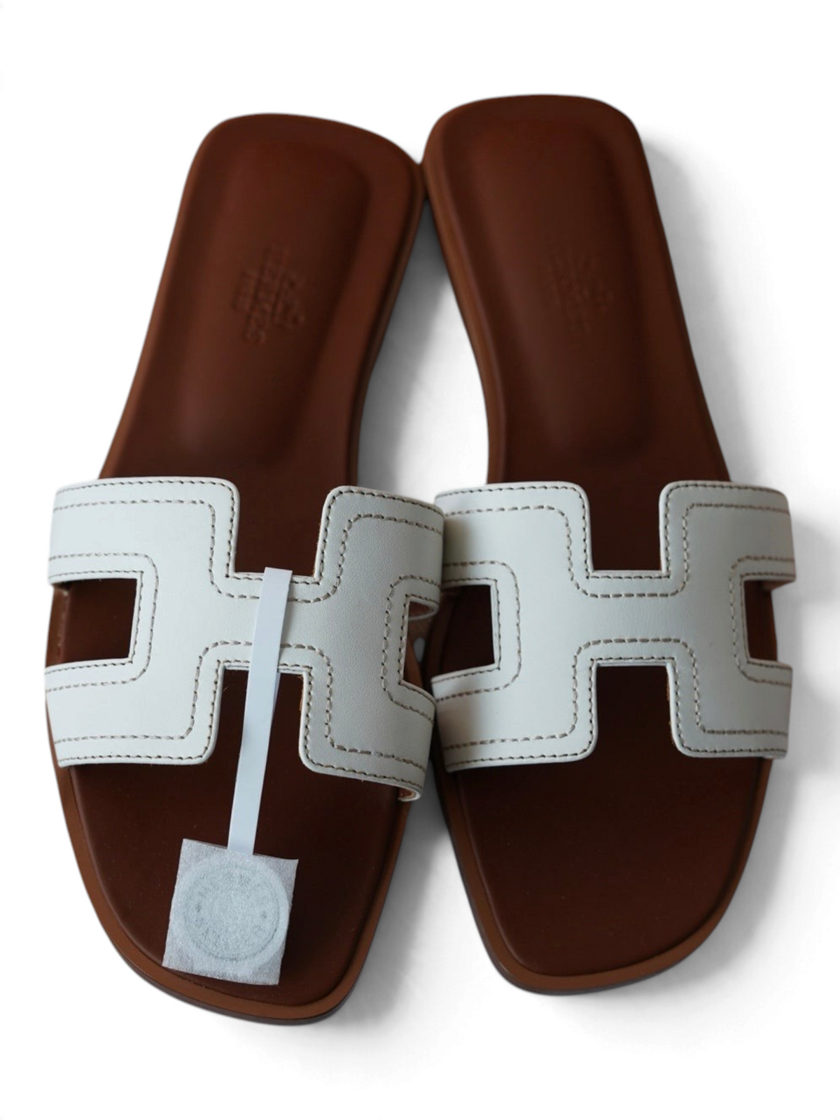 Oran Box Calfskin Sandals - Natural Brown - View 3