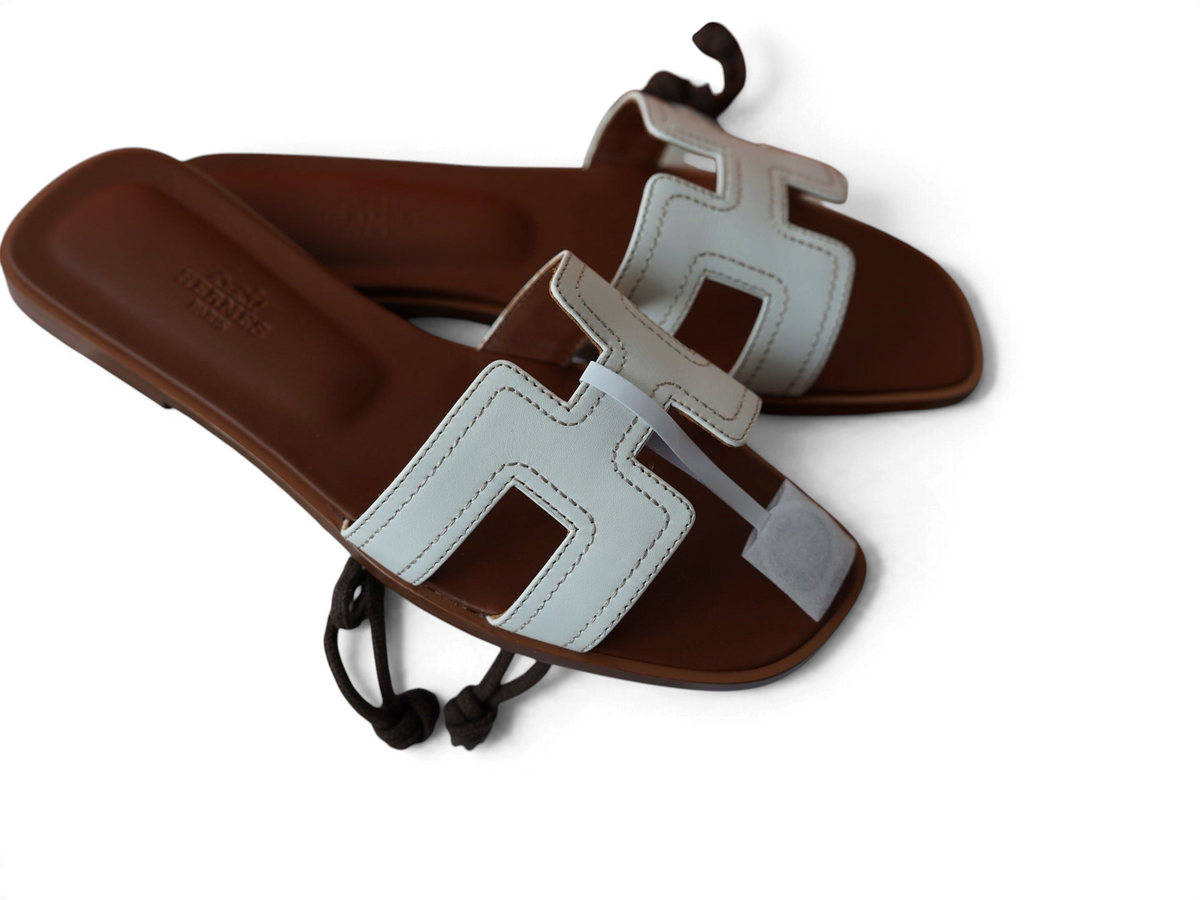 Oran Box Calfskin Sandals - Natural Brown - View 6