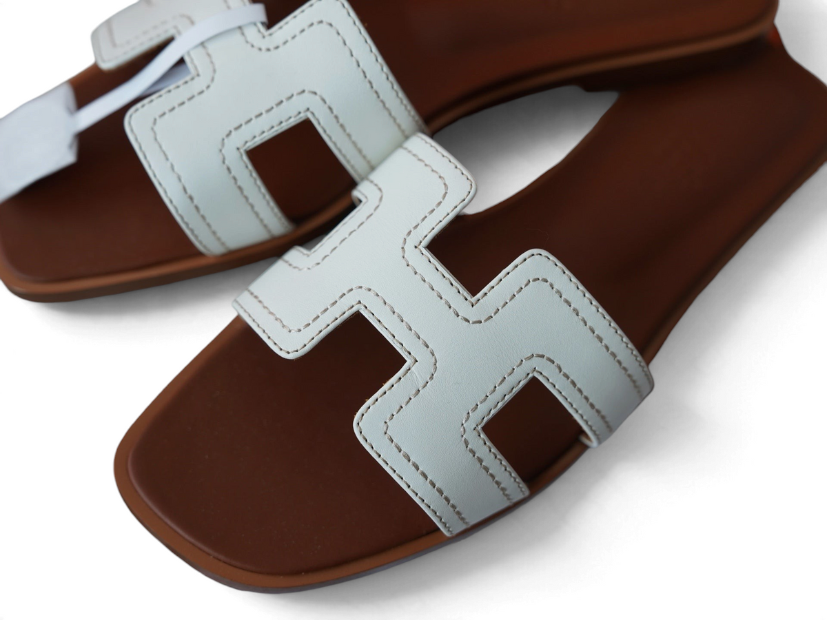 Oran Box Calfskin Sandals - Natural Brown - View 2